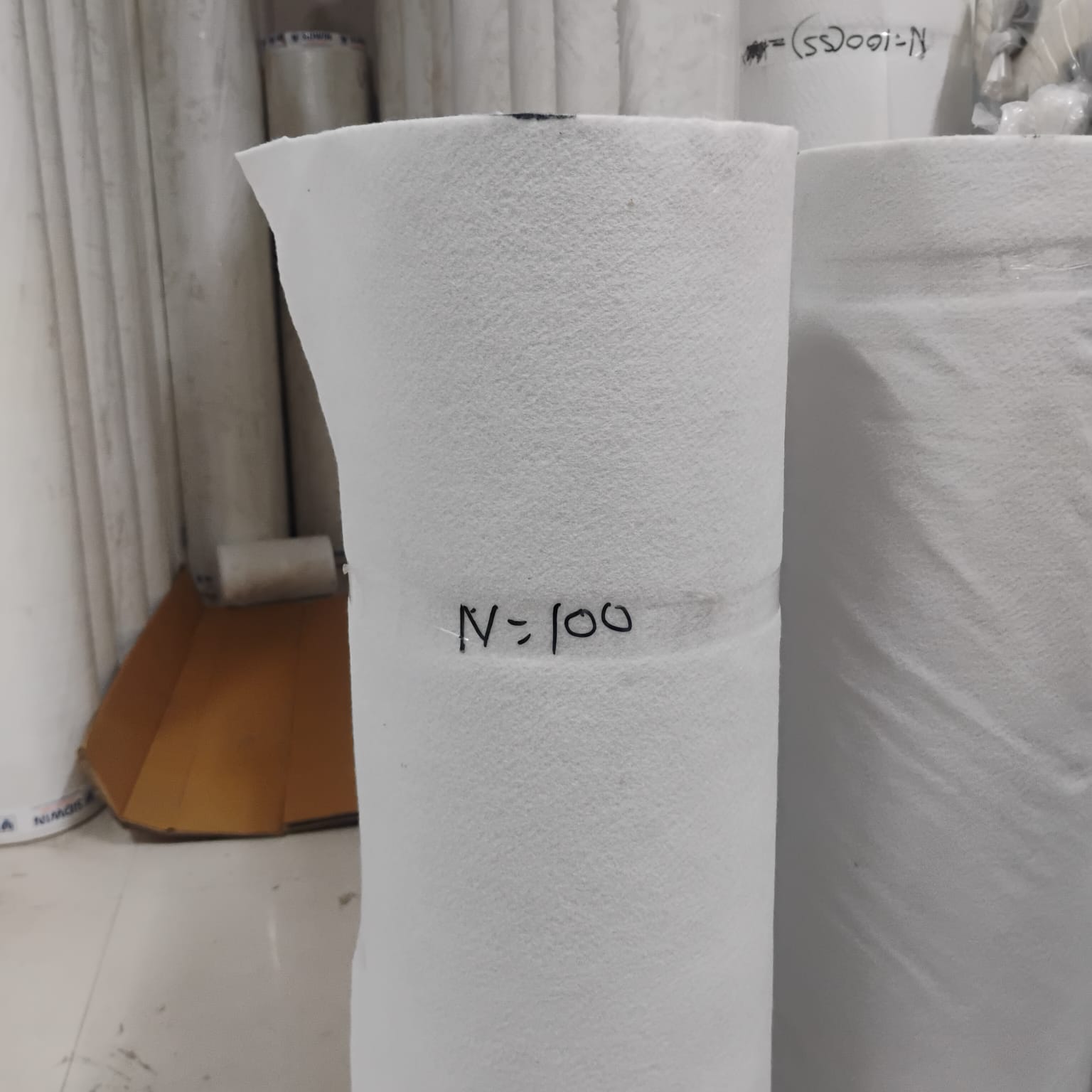 Non-Woven White Fabric 100 GSM – Lightweight Textile Roll, Premium 100 GSM Non-Woven White Cloth for Packaging & Crafts